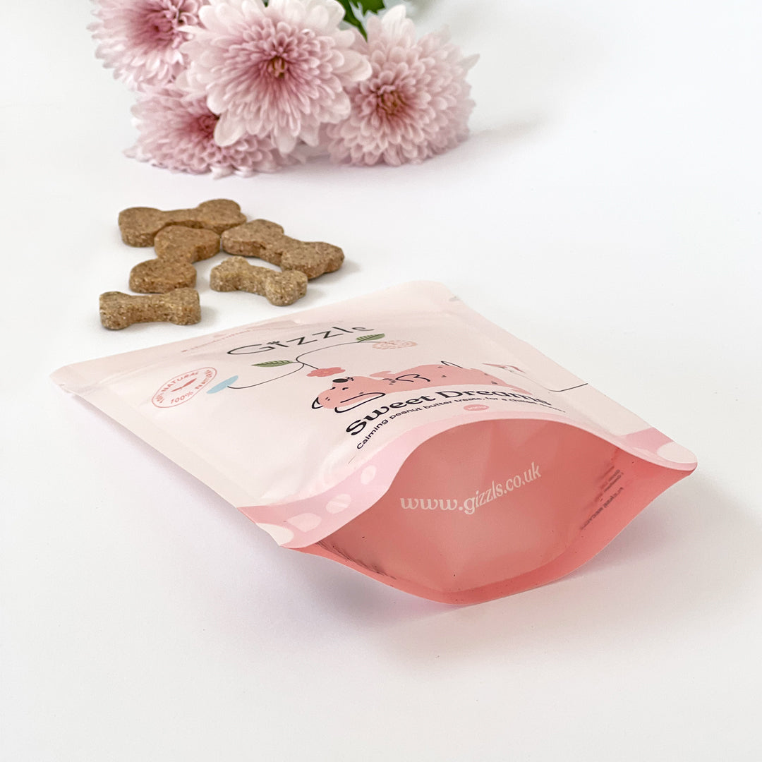 Gizzls Peanut Butter & Chamomile Dog Treats (100g)