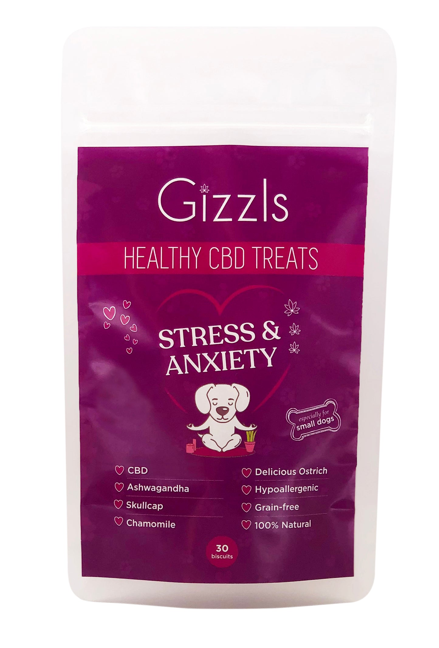Gizzls Stress & Anxiety Dog Treats (for small dogs)