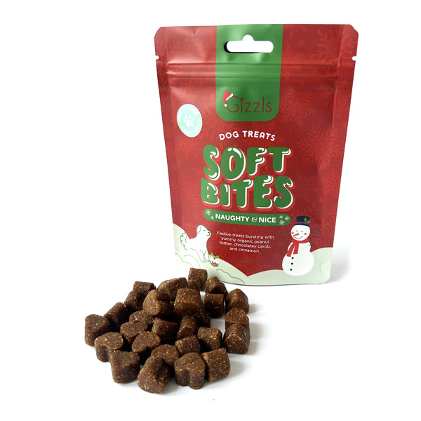 Gizzls Naughty & Nice Christmas Soft Dog Treats