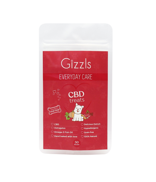 Gizzls Ostrich CBD Dog Treats (for small dogs)